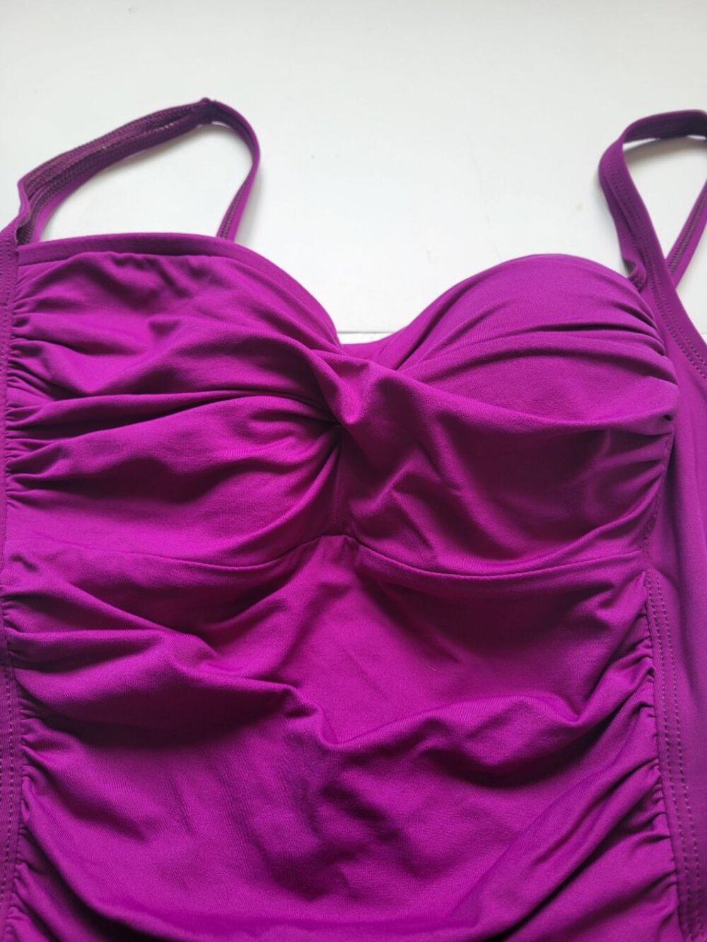 La Blanca by Rod Beattie 1 Piece Bright Pink Swimsuit Womens Size 6 Tall Beach - Picture 3 of 12